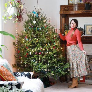 Orange Cashmere turtleneck sweater